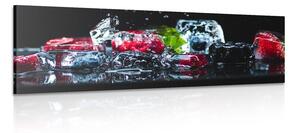 Картина на платно – Ледени кубчета с плодове