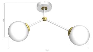 Повърхностен полилей JOY 2xE14/40W/230V бял/златист