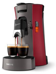 Кафемашина на капсули Philips Senseo CSA230/91, 1450W, 1bar, 0.9l вместимост на резервоара за вода, индикатор за отстраняване на котлен камък, червена