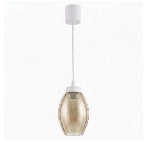 Brilagi - LED полилей на кабел R GLASS 1xE27/60W/230V Ø 17 см бял/димно бежов