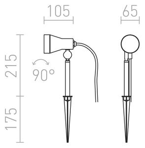 RED - Design Rendl - R10427 - Екстериорна лампа DIREZZA 1xGU10/35W/230V IP54