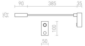 RED - Design Rendl - R10541 - LED Аплик AIM LED/3W/230V черен