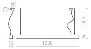 RED - Design Rendl - R12720 - LED Висящ полилей PESANTE LED/40W/230V