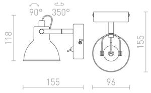 RED - Design Rendl - R12508 - Стенен спот ROSITA 1xGU10/9W/230V