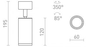 RED - Design Rendl - R13363 - Спот BELENOS 1xGU10/9W/230V