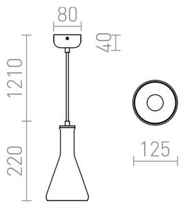 RED - Design Rendl - R12663 - Висящ полилей PULIRE 1xE14/28W/230V