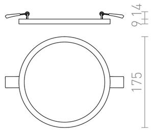 RED - Design Rendl - R12765 - LED Лампа за вграждане HUE LED/18W/230V