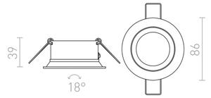 RED - Design Rendl-R11738- Лампа за вграждане SOBER 1xGU10/50W/230V бял