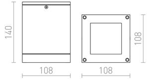 RED - Design Rendl-R10385 - Екстериорна лампа QUADRA 1xE27/75W/230V IP54