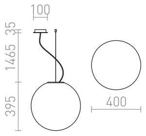 RED - Design Rendl - R10479 - Висящ полилей LUNEA 1xE27/70W/230V