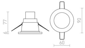 RED - R12659 - Лампа за вграждане в баня LEROY 1xGU5,3/35W/12V IP44