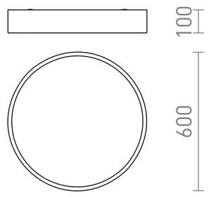 RED - Design Rendl - R13333 - LED Таванна лампа MEZZO LED/60W/230V черна