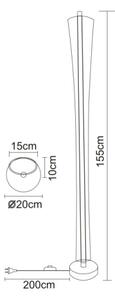 Globo 68256S - LED подова лампа MALINDA LED/48W/230V 2700/4000/6000K