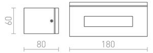 RED - Design Rendl-R10439 - Екстериорен аплик WOOP 1xR7s/48W/230V IP54