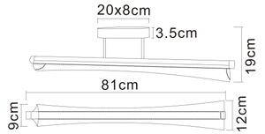 Globo 68256D - LED полилей на тръба MALINDA LED/28W/230V 2700/4000/6000K