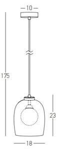 Zambelis 22051 - Полилей на кабел 1xG9/5W/230V, Ø 18 см, черен