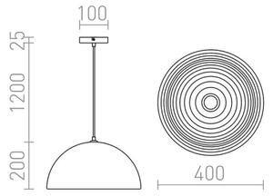 RED - Design Rendl - R13048 - Висящ полилей CARISSIMA 1xE27/42W/230V