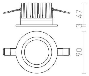 RED -Design Rendl-R12716- LED Луничка за баня TOLEDO 8W/230V IP44