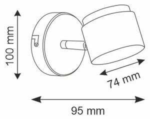 LED Стенен спот KUBIK LED/4,2W/230V бял