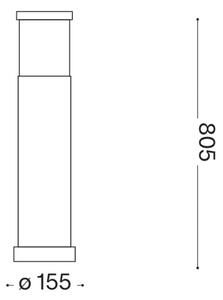 Ideal Lux - Външна лампа TRONCO 1xE27/42W/230V 80 см IP65 кафява
