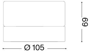 Ideal Lux - LED таванно осветително тяло за баня LOLLY 1xGX53/9W/230V Ø 10,5 cm черно/опушено