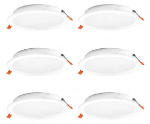Osram - Комплект от 6 вградени LED осветителни тела ESSENTIAL LED/18W/230V Ø 22 см, бели