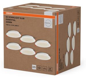 Osram - Комплект от 6 вградени LED осветителни тела ESSENTIAL LED/18W/230V Ø 22 см, бели