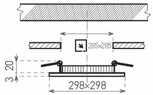 LED Лампа за вграждане в баня VEGA LED/24W/230V 3800K 29.8 см IP44