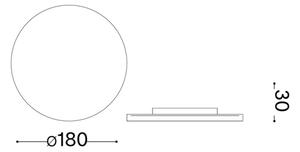 Ideal Lux - LED външен стенен осветител PUNTO LED/9W/230V CRI Ø 18 см IP54 бял