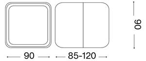 Ideal Lux - LED Външно стенно осветително тяло OMEGA LED/7W/230V CRI 90 IP54 кафяво