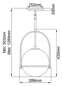 Quintiesse QN-SOMERSET-P-O-HB - Пендел на тръба SOMERSET 1xE27/60W/230V бронзов