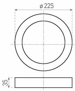 LED Плафон FENIX LED/18W/230V 2800K Ø 22,5 см