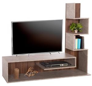 Тв шкаф EDELIE цвят натурал-сив 150x29,5x120
