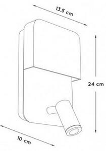 Lucide 79200/08/31 - LED аплик BOXER LED/10W/230V + LED/3W USB бял