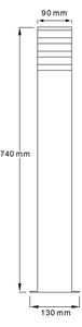 Външна лампа TEKSAS с сензор, 1xE27/12W/230V, IP44, 74 см, антрацит