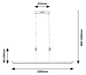 Rabalux 72011 - LED RGB регулируем полилей TEMPERIUS LED/24W/230V + DO