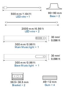 Globo 25895SH - К-кт 2x LED RGB Димируема настолна лампа LED/2W/5V Wi-Fi Tuya