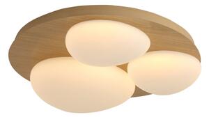 Brilagi - LED таванен плафон VISBY WOOD LED/36W/230V Ø 50 см кафяв