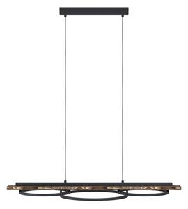 Eglo 99624-LED Димируем полилей BOYAL 2xLED/12,5W/230V+LED/15,5W кафяв/черен