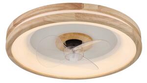 Globo 03650 - LED Плафониера с вентилатор GATIAN LED/30W/230V кафяв + д.у
