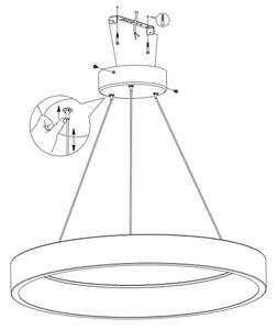 Eglo 900068 - LED RGBW Димируем висящ полилей MARGHERA-Z LED/26W/230V