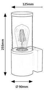 Rabalux 7502 - Екстериорен аплик WELLINGTON 1xE27/60W/230V IP44