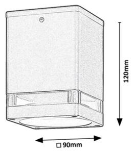 Rabalux 7818 - Екстериорен спот ZOMBOR 1xGU10/35W/230V квадратен IP54