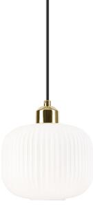 Пендел HARMA 1xE27/15W/230V Ø 20 см бял/златист