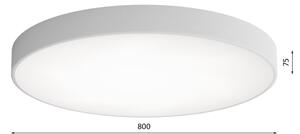 LED Плафониера CLEO LED/96W/230V 3000K Ø 80 см сив