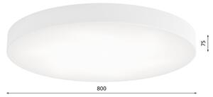 LED Плафониера CLEO LED/96W/230V 3000K Ø 80 см бял