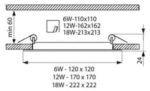 LED ПАНЕЛ 12W