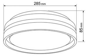 Brilagi - LED плафон NAOMI LED/24W/230V Ø 28,5 cm черен