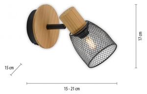 JUST LIGHT. 15191-79 - Спот аплик TAMIS 1xE14/10W/230V бор