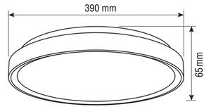 Brilagi-LED димируемо осветително тяло FANCIA LED/48W/230V 3000-6500K Ø 39 см, сребристо + дистанционно управление